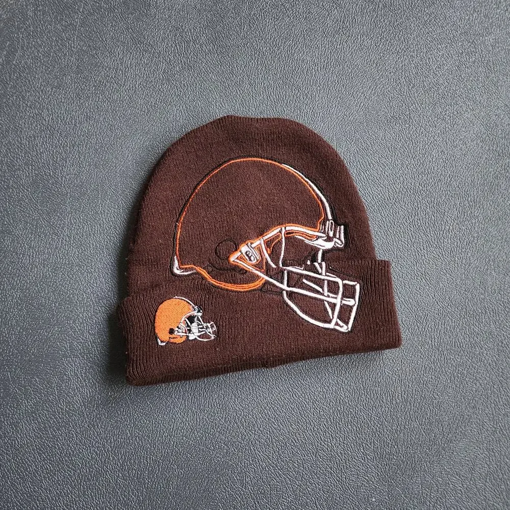 Vintage Y2K Cleveland Browns Brown Beanie Hat OSFM